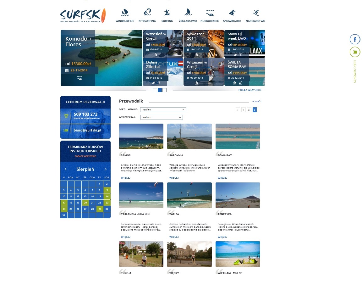 Wyjazdy szkoleniowe i rekreacyjne w windsurfingu i kitesurfingu