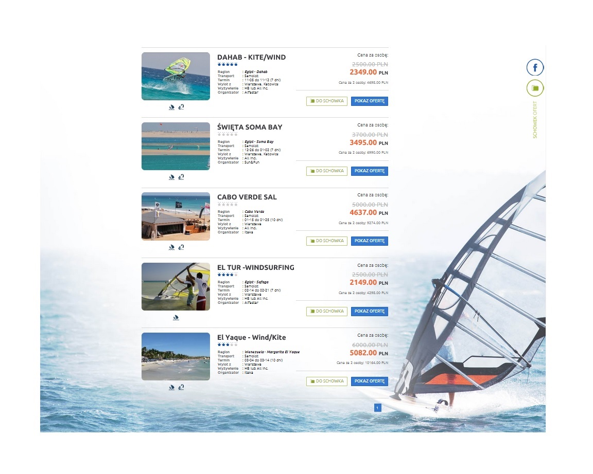 Wyjazdy szkoleniowe i rekreacyjne w windsurfingu i kitesurfingu